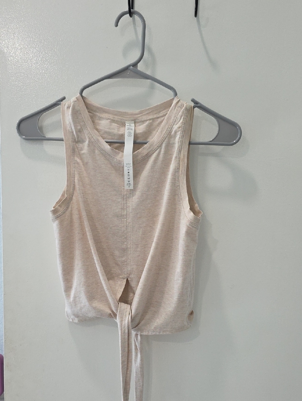 lululemon athletica Light Beige Front-Tie Ribbed Tank